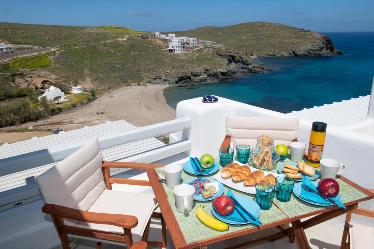 פנורמוס מיקונוס Superior Beachfront Apartment 1 With View To The Aegean Sea מראה חיצוני תמונה