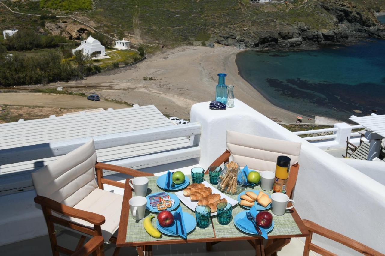 פנורמוס מיקונוס Superior Beachfront Apartment 1 With View To The Aegean Sea מראה חיצוני תמונה