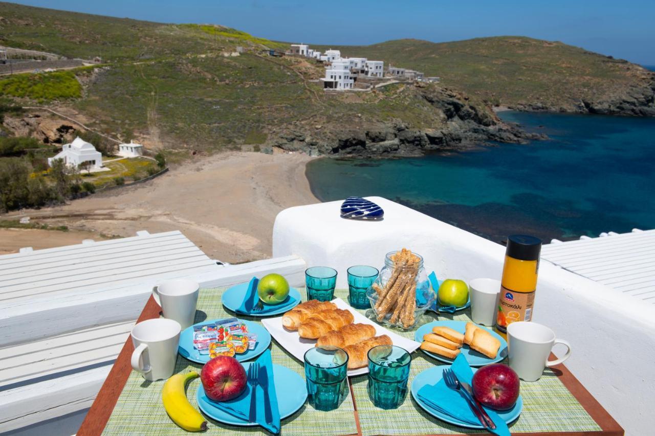 פנורמוס מיקונוס Superior Beachfront Apartment 1 With View To The Aegean Sea מראה חיצוני תמונה